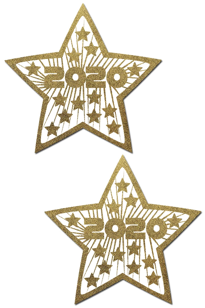 Pastease Happy New Years 2020 Star Nipple Pasties 3 Pastease Happy New Years 2020 Star Nipple Pasties