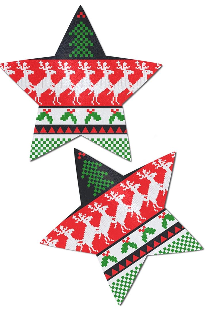 Pastease Ugly Christmas Sweater Nipple Pasties 3 Pastease Ugly Christmas Sweater Nipple Pasties