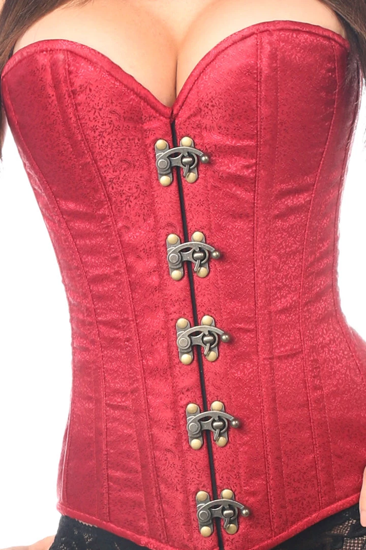 Daisy Corsets Wine Brocade Steel Boned Corset W/Clasp Closure* 5 Daisy Corsets Wine Brocade Steel Boned Corset W/Clasp Closure*