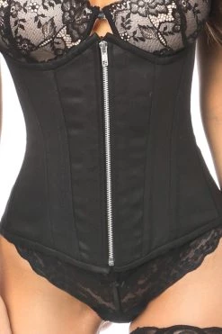 Daisy Corsets Black Cotton Steel Boned Underbust Corset W/Zipper* Lingerie 9 Daisy Corsets Black Cotton Steel Boned Underbust Corset W/Zipper* Lingerie