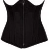 Daisy Corsets Black Cotton Underbust Steel Boned Corset*