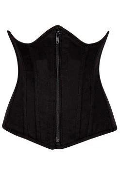Daisy Corsets Black Cotton Underbust Steel Boned Corset*