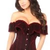 Daisy Corsets Dark Red Velvet Off-The-Shoulder Steel Boned Corset* Lingerie 1 Daisy Corsets Dark Red Velvet Off-The-Shoulder Steel Boned Corset* Lingerie