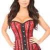 Daisy Corsets Sheer Red Lace Steel Boned Corset* Lingerie