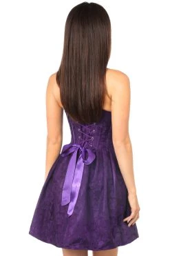 Daisy Corsets Steel Boned Plum Lace Empire Waist Corset Dress*