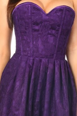 Daisy Corsets Steel Boned Plum Lace Empire Waist Corset Dress* 9 Daisy Corsets Steel Boned Plum Lace Empire Waist Corset Dress*