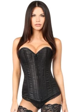 Daisy Corsets Black Brocade Steel Boned Corset*