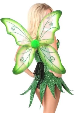 Daisy Corsets Green Sequin Fairy Corset Dress Costume*