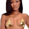 Roma Metallic Gold Micro String Bikini Top Dancewear