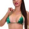 Roma Dancewear Metallic Hunter Green Micro String Bikini Top 1 Roma Dancewear Metallic Hunter Green Micro String Bikini Top