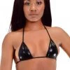 Roma Metallic Black Micro String Bikini Top 1 Roma Metallic Black Micro String Bikini Top