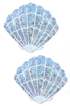 NevaNude Costumes Silver Sequin Shell Nipple Pasties