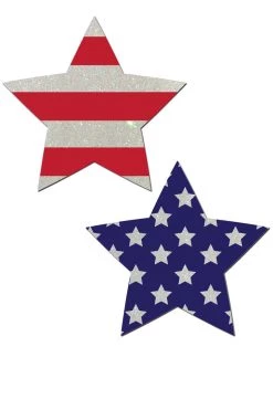 Pastease Glittering Stars & Stripes Nipple Pasties