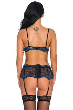 3WISHES Two Tone Lace Bra And Garter
