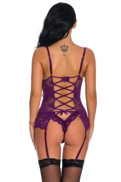 3WISHES Lace Cami With Garters