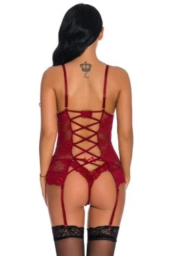 3WISHES Lace Cami With Garters