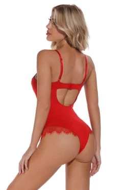 3WISHES Lingerie Eyelash Lace Trim Teddy 32 3WISHES Lingerie Eyelash Lace Trim Teddy