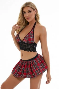 3WISHES Lingerie Pretty In Plaid Set