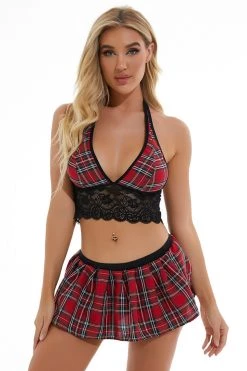 3WISHES Lingerie Pretty In Plaid Set