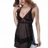 3WISHES Lingerie Sheer Babydoll With Lace Cups 1 3WISHES Lingerie Sheer Babydoll With Lace Cups