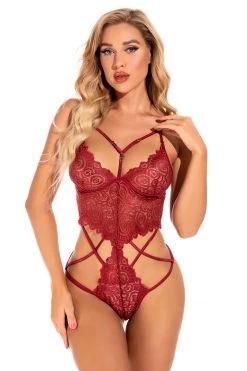 3WISHES Lingerie Multi Strap Lace Teddy 33 3WISHES Lingerie Multi Strap Lace Teddy