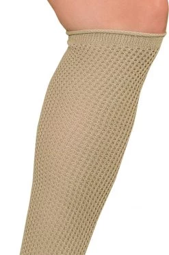 LO Brands Tan Dance Style Textured Leg Warmers Hosiery