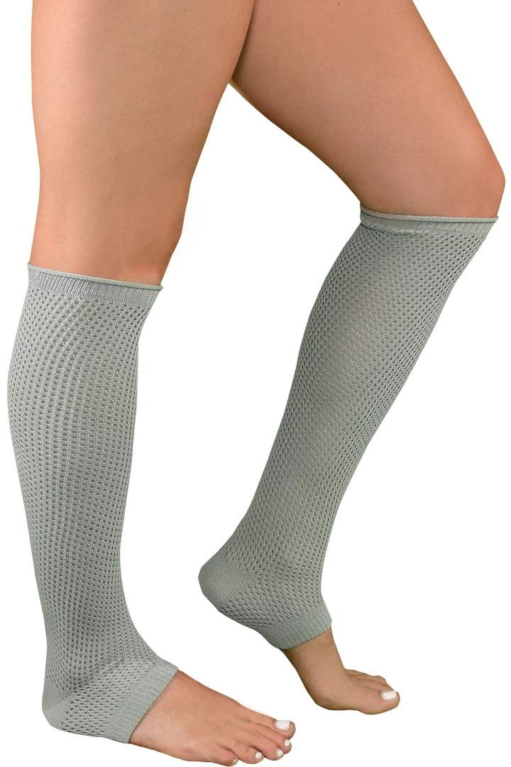 LO Brands Grey Dance Style Textured Leg Warmers Hosiery 3 LO Brands Grey Dance Style Textured Leg Warmers Hosiery