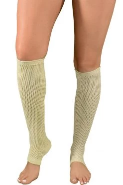 LO Brands Hosiery Ivory Dance Style Textured Leg Warmers