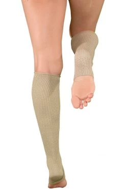 LO Brands Tan Dance Style Textured Leg Warmers Hosiery