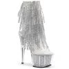 Pleaser 7" Heel Clear/Silver Lace-Up Ankle Boot* 2 Pleaser 7" Heel Clear/Silver Lace-Up Ankle Boot*