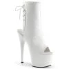 Pleaser 7" Heel White Open Toe/Heel Ankle Boot* Shoes 2 Pleaser 7" Heel White Open Toe/Heel Ankle Boot* Shoes