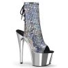 Pleaser 7" Heel Silver Ankle Boot* Shoes