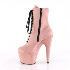 Pleaser 7" Heel Baby Pink Lace-Up Ankle Booties* Shoes