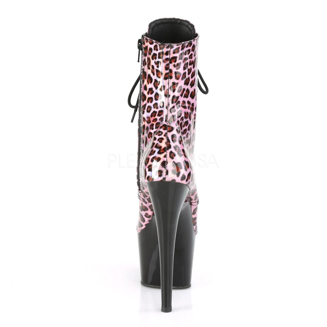 Pleaser 7" Leopard Print Lace-Up Ankle Boot* Shoes 5 Pleaser 7" Leopard Print Lace-Up Ankle Boot* Shoes