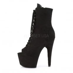 Pleaser Shoes 7 Inch Black Lace-Up Booties*