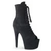 Pleaser Shoes 7 Inch Black Lace-Up Booties*