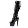 Pleaser 7" Heel Buckle Black Knee High Boots* Shoes
