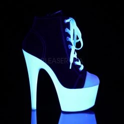 Pleaser 7" Heel Black/White* 9 Pleaser 7