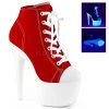 Pleaser 7" Heel Red Booties* Shoes