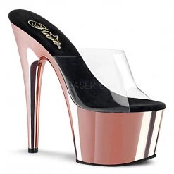 Pleaser Clear/Rose Gold 7