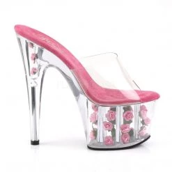 Pleaser Clear & Pink Rose 7