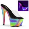 Pleaser Shoes 7" Heel W/ UV Galaxy Effect Platform Side*