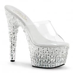 Pleaser Clear/White 7