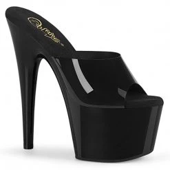 Pleaser Shoes 7" Heel (Jelly Like) TPU Black Platform Side*
