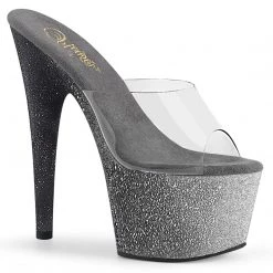 Pleaser Shoes 7" Heel Ombre Glittered Platform Slide*