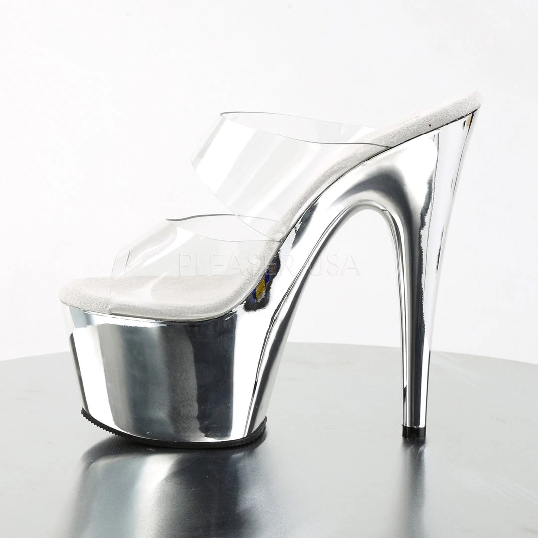 Pleaser 7" Heel Clear Platform Slide Platform Shoes* 4 Pleaser 7" Heel Clear Platform Slide Platform Shoes*