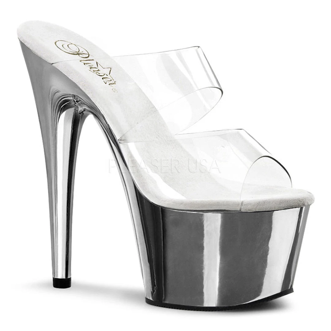 Pleaser 7" Heel Clear Platform Slide Platform Shoes* 3 Pleaser 7" Heel Clear Platform Slide Platform Shoes*