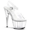 Pleaser 7" Clear Ankle Strap Stripper Pumps* 2 Pleaser 7" Clear Ankle Strap Stripper Pumps*