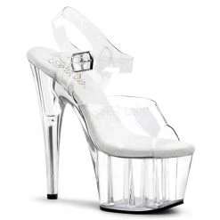 Pleaser 7" Clear Ankle Strap Stripper Pumps*
