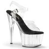 Pleaser 7" Clear/Black Ankle Strap Stripper Pumps* Shoes 2 Pleaser 7" Clear/Black Ankle Strap Stripper Pumps* Shoes